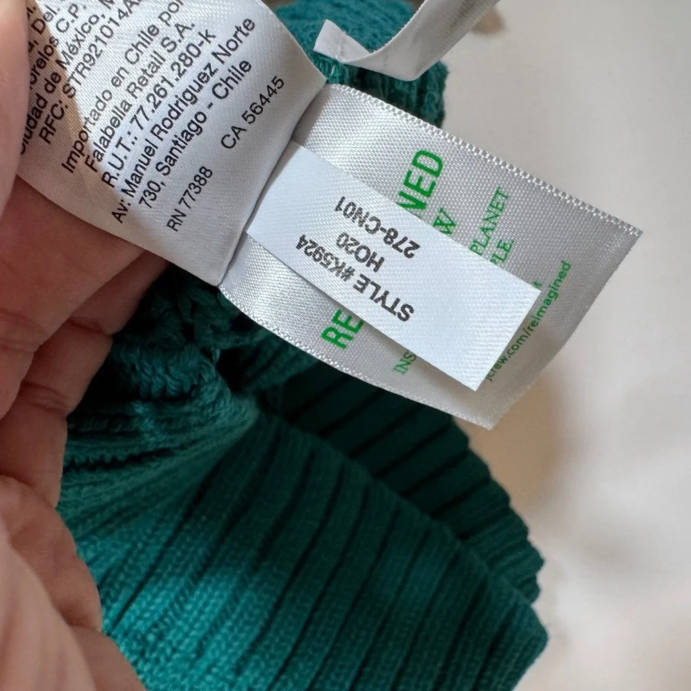 J. Crew Factory Teal Cowl Neck Sweater - Picture 6 of 11